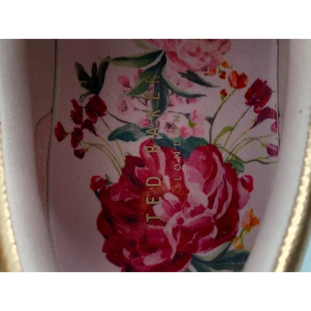 Ted Baker Gielli Rosegold Leather Sneakers Size US 9 NWOB - Picture 7 of 9